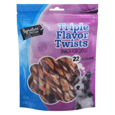 Signature Pet Care Dog Chew Triple Flavor Twist 22 Count Pouch - 4.2 Oz - Image 4