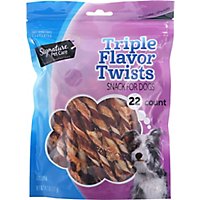 Signature Pet Care Dog Chew Triple Flavor Twist 22 Count Pouch - 4.2 Oz - Image 2