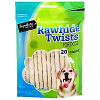 Signature Pet Care Dog Chew Rawhide Twists 20 Count Pouch - 4.2 Oz - Image 3