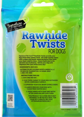 Signature Pet Care Dog Chew Rawhide Twists 20 Count Pouch - 4.2 Oz - Image 6