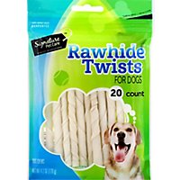 Signature Pet Care Dog Chew Rawhide Twists 20 Count Pouch - 4.2 Oz - Image 2
