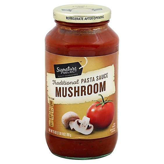 Signature SELECT Pasta Sauce Traditional Mushroom Jar - 25 Oz