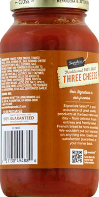 Signature SELECT Pasta Sauce Traditional Three Cheese Jar - 25 Oz - Image 4