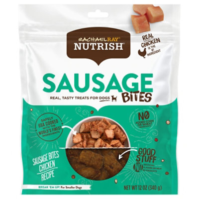 Rachael Ray Nutrish Treats for Dogs Sausage Bites Oven-Browned Chicken Recipe Pouch - 12 Oz - Image 2