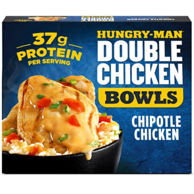 HungryMan Double Meat Bowls Chipotle Chicken And Rice Frozen Meal 15