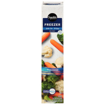 Signature SELECT Bags Freezer Click & Lock Double Zipper Gallon - 14 Count