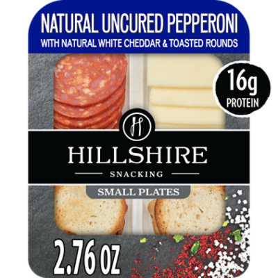 Hillshire Snacking Uncured Pepperoni with Natural White Cheddar Cheese Small Plates - 2.76 Oz - Image 1