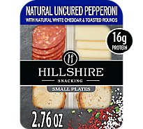 Hillshire Snacking Uncured Pepperoni with Natural White Cheddar Cheese Small Plates - 2.76 Oz