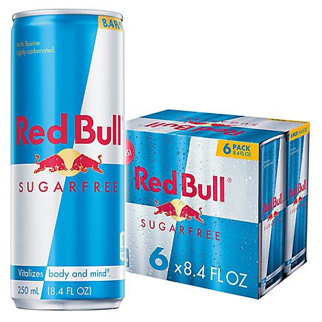 Red Bull Energy Drink Sugar Free - 6-8.4 Fl. Oz.