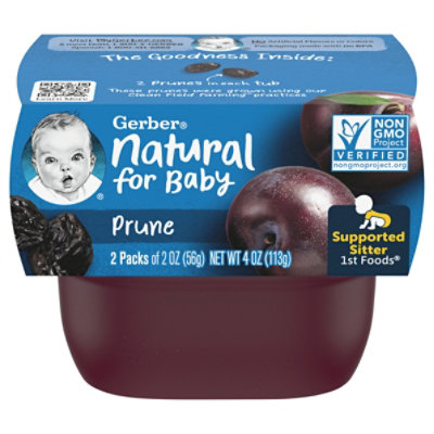 Gerber 1st Foods Natural Prune Baby Food Tub - 2-2 Oz - Image 4