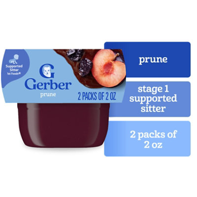 Gerber 1st Foods Natural Prune Baby Food Tub - 2-2 Oz - Image 1