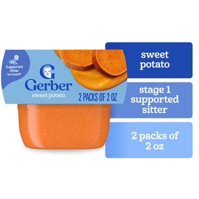Gerber 1st Foods Natural Sweet Potato Baby Food Tub - 2-2 Oz