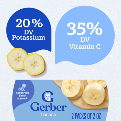 Gerber 1st Foods Natural Banana Baby Food Tub - 2-2 Oz - Image 2