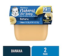 Gerber 1st Foods Natural Banana Baby Food Tubs - 2-2 Oz