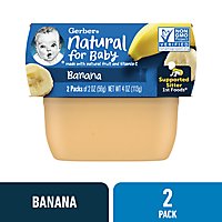 Gerber 1st Foods Natural Banana Baby Food Tub - 2-2 Oz - Image 1