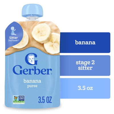 Gerber 2nd Foods Natural Banana WonderFoods Pouch for Baby - 3.5 Oz - Image 1