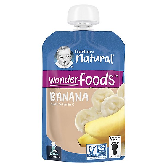 Gerber 2nd Foods Natural Banana Wonder Baby Food Pouch - 3.5 Oz
