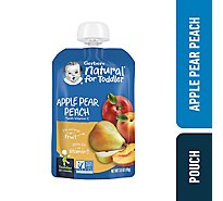 Gerber Toddler Apple Pear Peach Pouch - 3.5 Oz