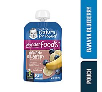 Gerber Natural For Baby Banana Blueberry Wonder Toddler Food Pouch - 3.5 Oz