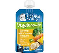 Gerber Strong Broccoli Carrot Banana Pineapple Toddler Food Pouch - 3.5 Oz