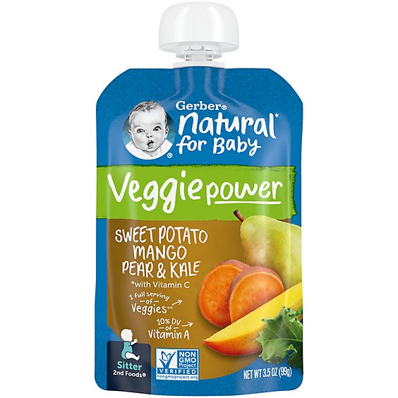 Gerber Strong Sweet Potato Mango Pear Kale Toddler Food Pouch - 3.5 Oz