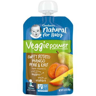 Gerber Toddler Sweet Potato Mango Pear & Kale With Vitamin C & E Pouch - 3.5 Oz.