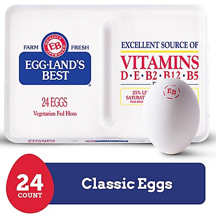 Egglands Best Eggs Classic Large White - 24 Count - Image 1