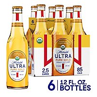 Michelob Ultra Pure Gold Organic Light Lager Bottles - 6-12 Fl. Oz. - Image 1
