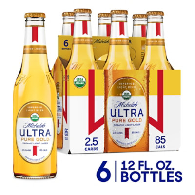 Michelob Ultra Pure Gold In Bottles - 6-12 Fl. Oz.