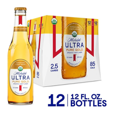 Michelob ULTRA Pure Gold Organic Light Lager In Bottles - 12-12 Fl. Oz. - Image 1