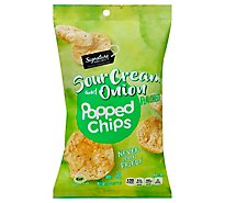 Signature Select Popped Chips Sour Cream And Onion - 5 Oz
