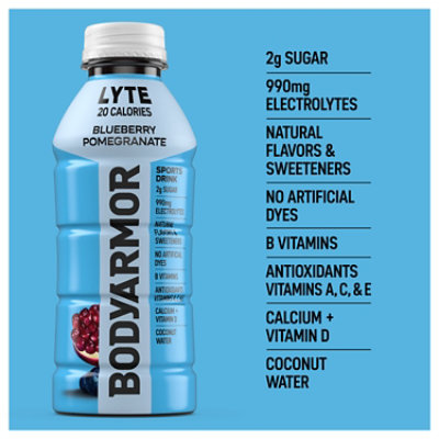 BODYARMOR LYTE Blueberry Pomegranate Sports Drink - 16 Fl. Oz. - Image 5