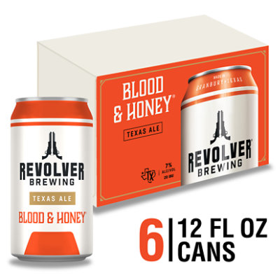 Revolver Blood & Honey Ale Craft American Beer 7% ABV Cans - 6-12 Fl. Oz. - Image 1