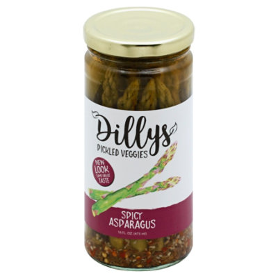 Dillys Spicy Pickled Asparagus - 16 Oz - Tom Thumb