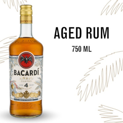 Bacardi Rum Anejo Quatro 80 Proof - 750 Ml