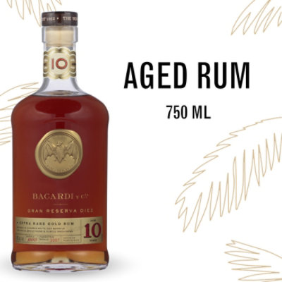 Bacardi Rum Gran Reserva Diez 80 Proof - 750 Ml - Image 1