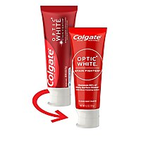 Colgate Optic White Stain Fighter Teeth Whitening Toothpaste Clean Mint Paste – 4.2 Oz - Image 2