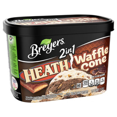 Breyers Ice Cream 2in1 Heath And Waffle Cone 48 Oz Albertsons