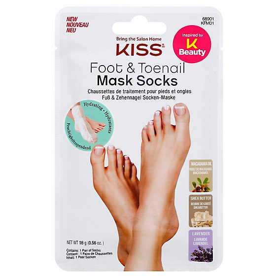 Kiss Kiss Feet Mask Socks Hydration - 1 Each