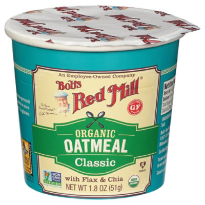 Bobs Red Mill Oatmeal Cup Gluten Free Organic Classic - 1.8 Oz