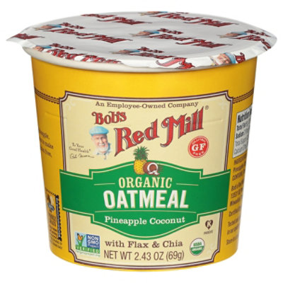 Bobs Red Mill Oatmeal Cup Gluten Free Organic Pineapple Coconut - 2.43 Oz - Image 3