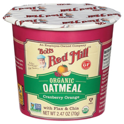 Bobs Red Mill Oatmeal Cup Gluten Free Organic Cranberry Orange - 2.47 Oz - Image 2