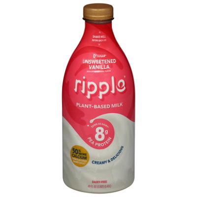 Ripple Milk Vanilla Unsweetend 48 Fl Oz Jewel Osco