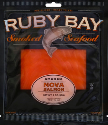 Ruby Bay Smoked Nova Salmon - 3 Oz - Image 2