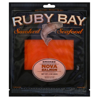 Ruby Bay Smoked Nova Salmon - 3 Oz - Image 1