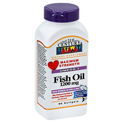 21 Century Fish Oil Softgel 1200mg - 90 Count - Image 1