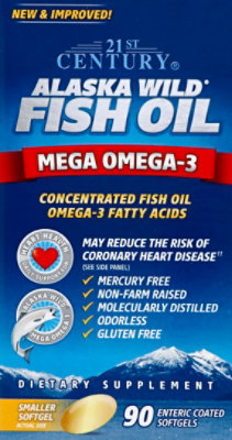 21 Century Alaska Fish Oil Softgel - 90 Count - Image 2