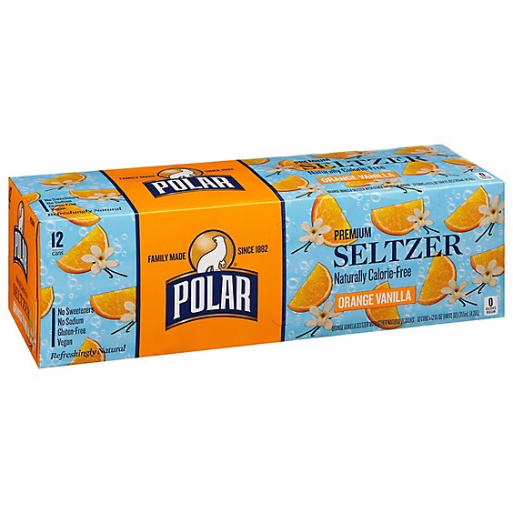 Polar Orange Vanilla Seltzer - 12-12 Fl. Oz.