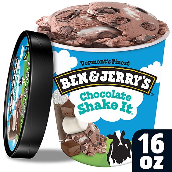 Ben & Jerry's Chocolate Shake It Ice Cream - 16 Oz