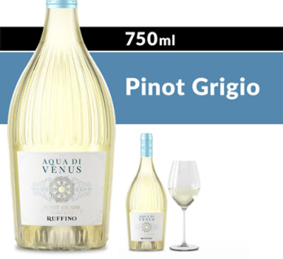 Ruffino Aqua Di Venus DOC Pinot Grigio Italian White Wine - 750 Ml - Image 1